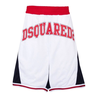 Shop Dsquared2 Shorts In Blue/red