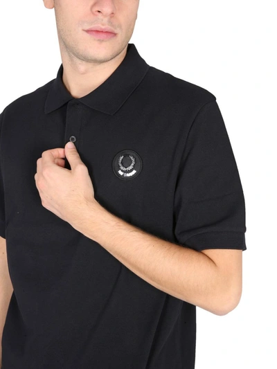 Shop Raf Simons Fred Perry X  Polo With Logo In Black