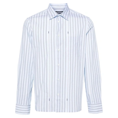 Shop Jacquemus Shirts In Blue/white