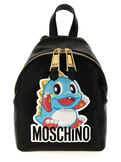 Shop Moschino Bubble Bobble Backpacks Black