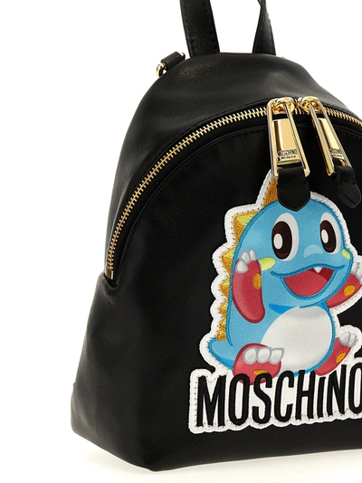 Shop Moschino Bubble Bobble Backpacks Black