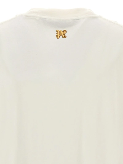 Shop Palm Angels Burning Monogram Sweater, Cardigans White