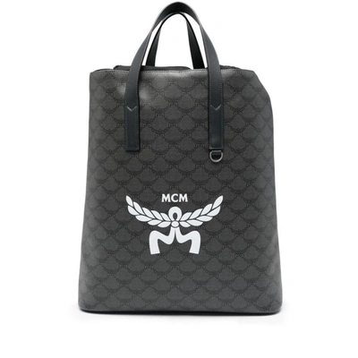 Shop Mcm Backpacks In Black/grey