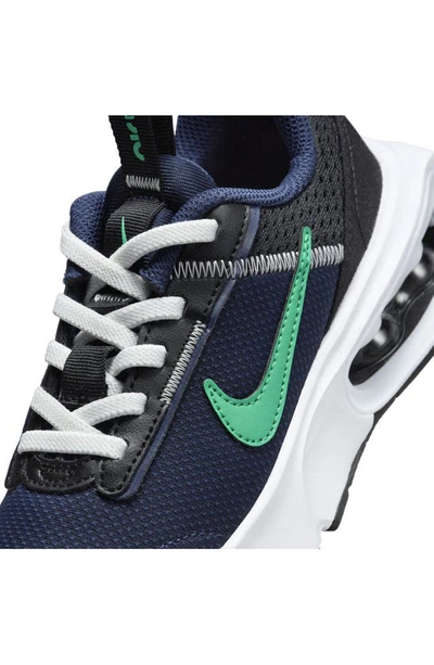 Shop Nike Kids' Air Max Intrlk Lite Sneaker In Navy/ Black/ White/ Green