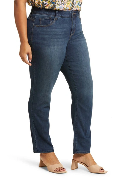 Shop Wit & Wisdom Sawyer 'ab'solution High Waist Straight Leg Jeans In Indigo