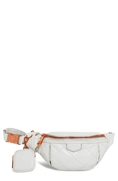 Shop Aimee Kestenberg Outta Here Quilted Leather Sling Bag In Vanilla Ice