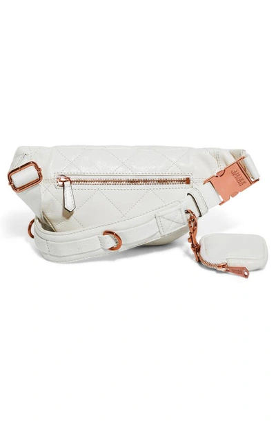 Shop Aimee Kestenberg Outta Here Quilted Leather Sling Bag In Vanilla Ice