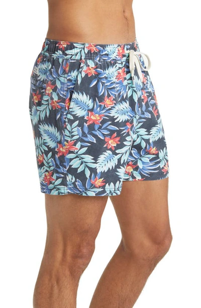 Fair Harbor The Bungalow Swim Trunks In Midnight Palms