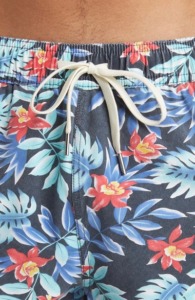 Fair Harbor The Bungalow Swim Trunks In Midnight Palms