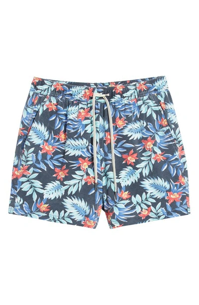 Fair Harbor The Bungalow Swim Trunks In Midnight Palms