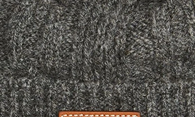 Shop Mulberry Softie Cable Knit Cashmere Beanie In Charcoal
