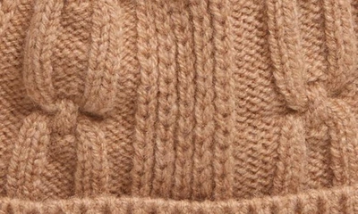 Shop Mulberry Softie Cable Knit Cashmere Beanie In Maple