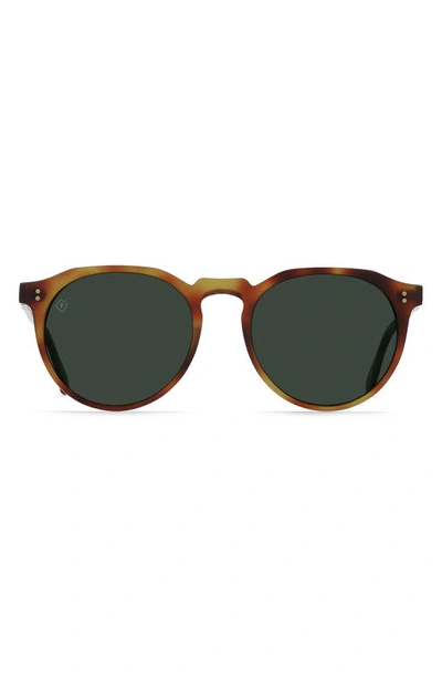 Shop Raen Remmy Polarized Round Sunglasses In Split Finish Moab/ Green Polar