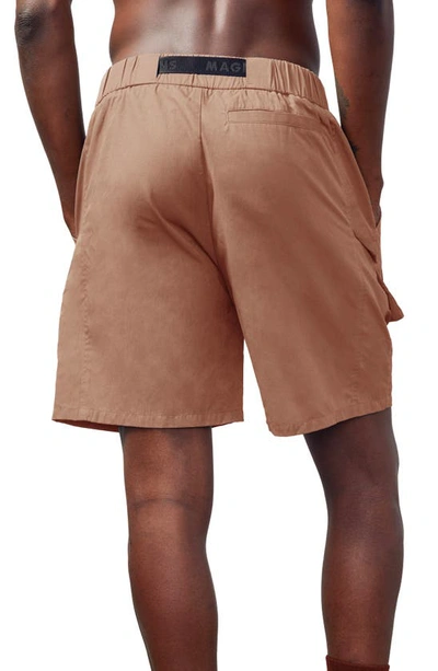 Shop Magnlens Baran Cargo Walking Shorts In Tan