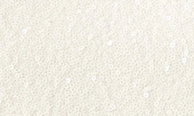 Shop Grey Lab Power Shoulder Sequin Crop Top In Cream