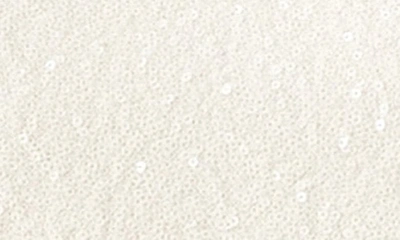 Grey Lab Power Shoulder Sequin Crop Top In Cream