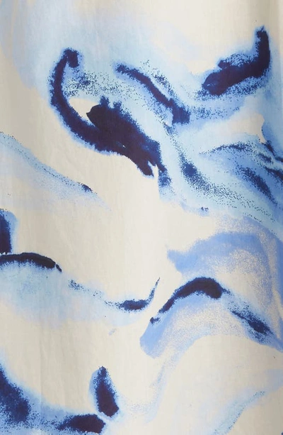 Shop Masai Copenhagen Nalo Long Sleeve Cotton Shift Dress In Powder Blue