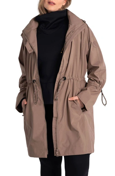 Shop Lole Piper Waterproof Oversize Rain Jacket In Fossil