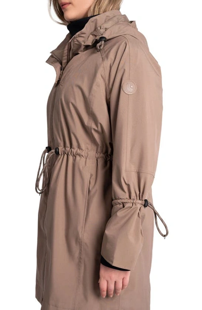 Shop Lole Piper Waterproof Oversize Rain Jacket In Fossil