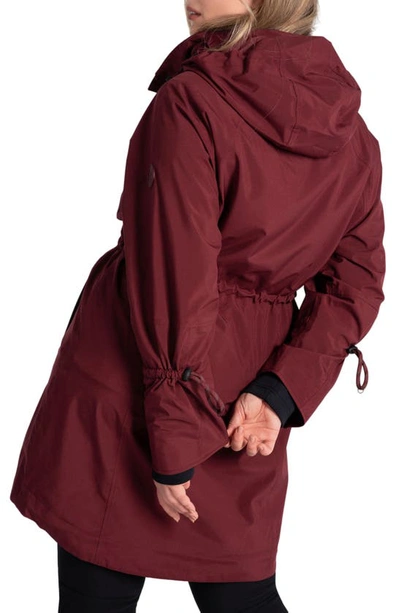 Shop Lole Piper Waterproof Oversize Rain Jacket In Burgundy