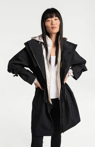 Shop Lole Piper Waterproof Oversize Rain Jacket In Black Beauty