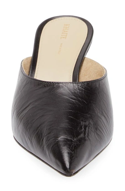 Shop Khaite River Kitten Heel Pointed Toe Mule In Black