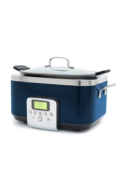 Shop Greenpan Ceramic Nonstick 6-quart Slow Cooker In Oxford Blue