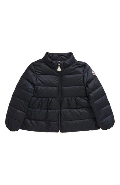 Shop Moncler Kids' Joelle Quilted Down Coat In Blue Navy