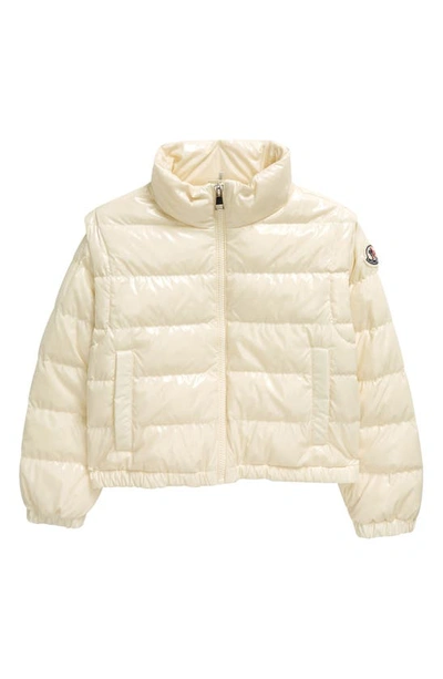 Shop Moncler Kids' Tenai Quilted Down Puffer Jacket In Yellow