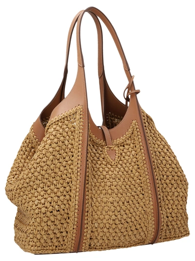Shop Tod's T Timeless Tote Bag Beige