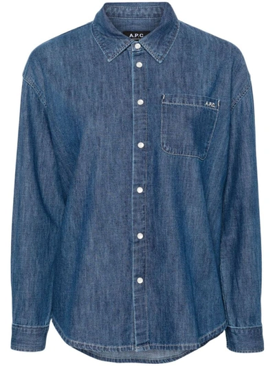 Shop Apc A.p.c. Denim Shirt Clothing In Blue