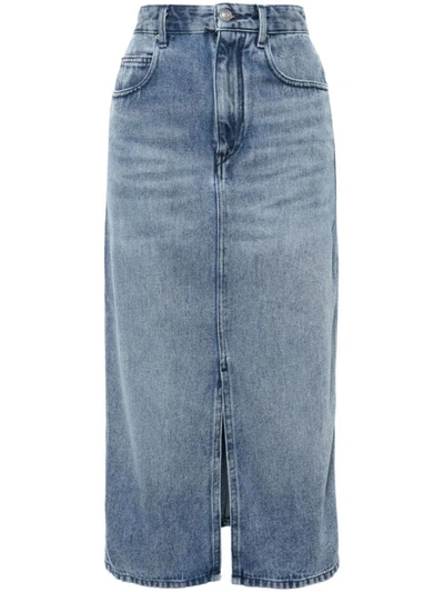 Shop Isabel Marant Tilauria Midi Skirt Clothing In Blue