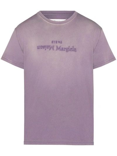 Shop Maison Margiela T-shirt Clothing In Pink & Purple