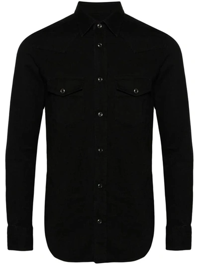 Shop Tom Ford Western Shirt Clothing In Black