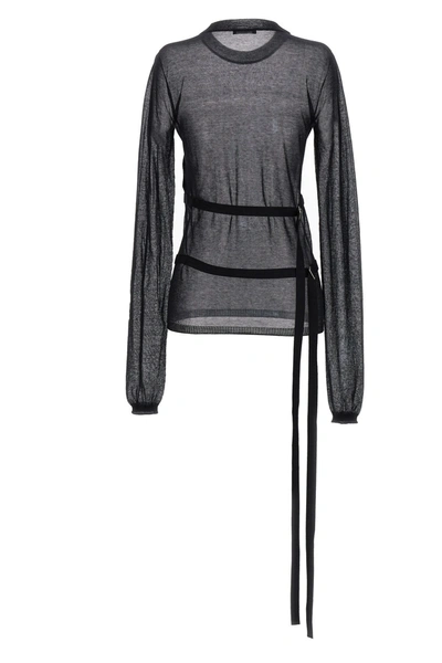 Shop Ann Demeulemeester Women 'blion' Sweater In Black