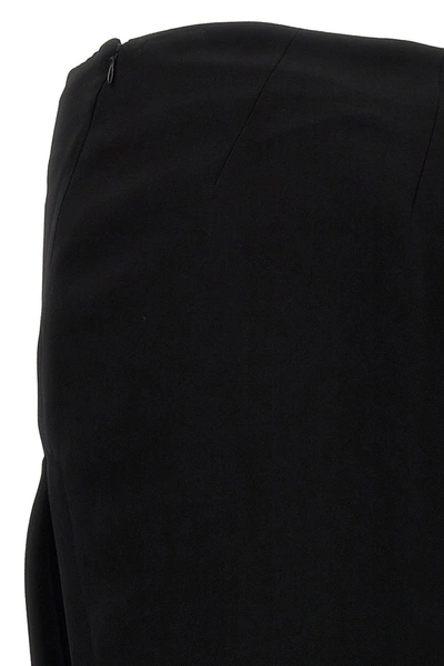 Ann Demeulemeester Black Leather Skirt In Black