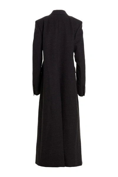 Shop Ann Demeulemeester Women 'karin' Long Coat In Gray