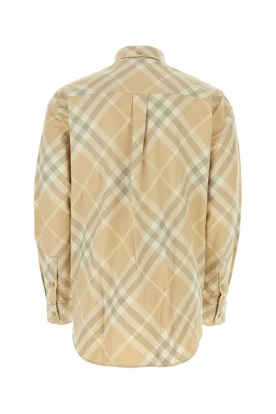 Shop Burberry Man Printed Twill Shirt In Multicolor
