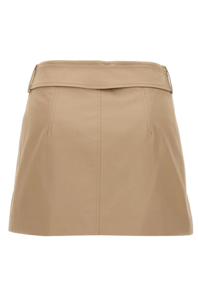 Shop Burberry Women 'brielle' Skirt In Cream