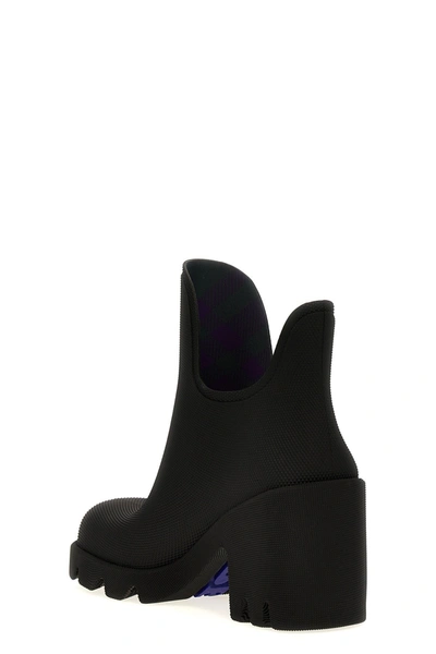Burberry Marsh Rubber Ankle Rain Booties In Black