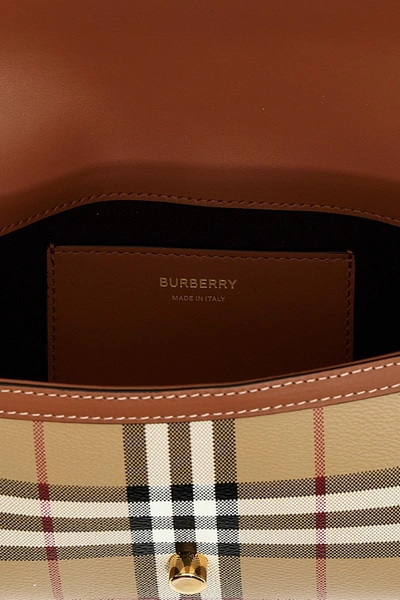 Shop Burberry Women 'note' Crossbody Bag In Cream