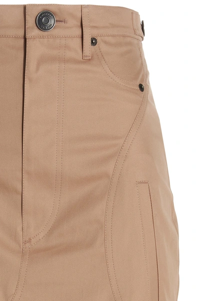 Burberry Button-closure Maxi Skirt With Flattering Silhouette In Cream