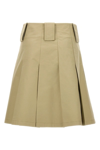 Shop Burberry Women Pleated Skirt In Cream