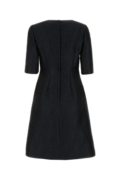 Shop Dolce & Gabbana Woman Black Jacquard Dress