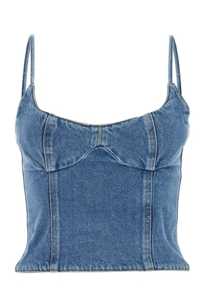 Magda Butrym Denim Top In Multicolor
