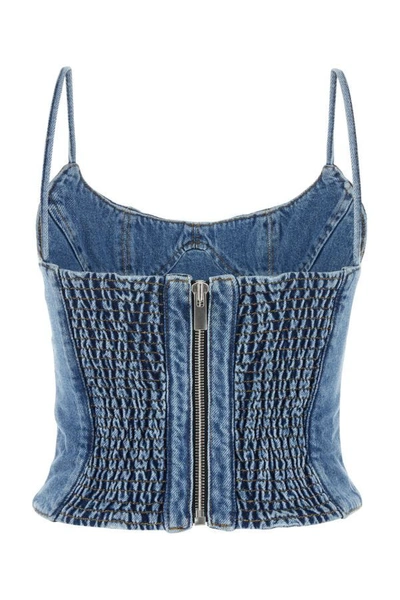 Magda Butrym Denim Top In Multicolor