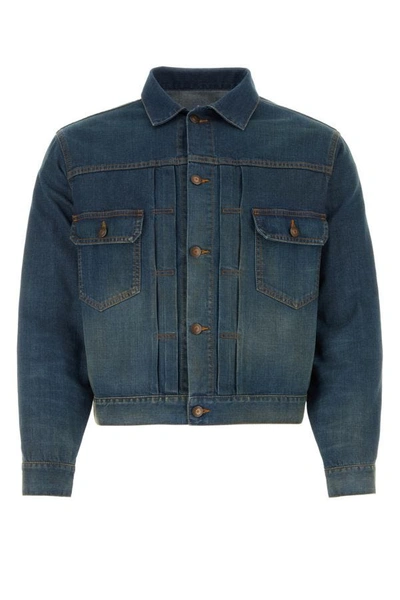 Shop Maison Margiela Man Denim Jacket In Blue