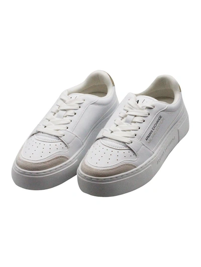 Shop Armani Exchange Sneakers In White