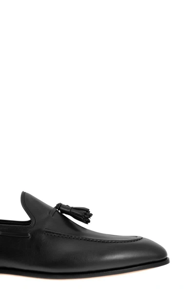 Shop Church's Brushed Calf Leather Loafer In Black
