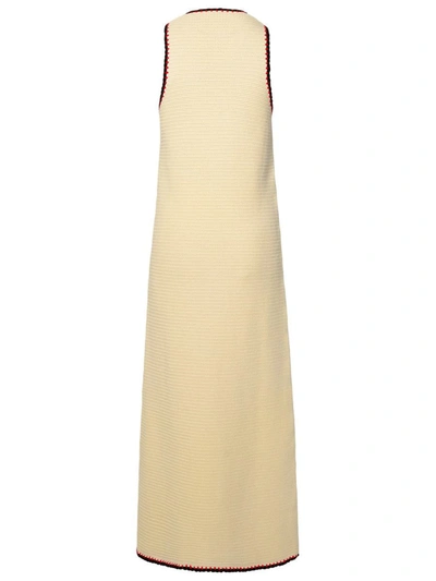 Shop Jil Sander Ivory Cotton Dress In Avorio